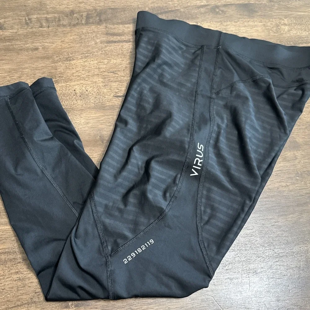 Mens Virus Compression Performance Pants Spandex Tights Black Align XL X-Large - Picture 6 of 9